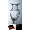 Vision Vase on a Rosewood Base - Italian Lead Crystal (13"x7"x7")
